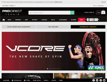 Tablet Screenshot of prodirecttennis.com